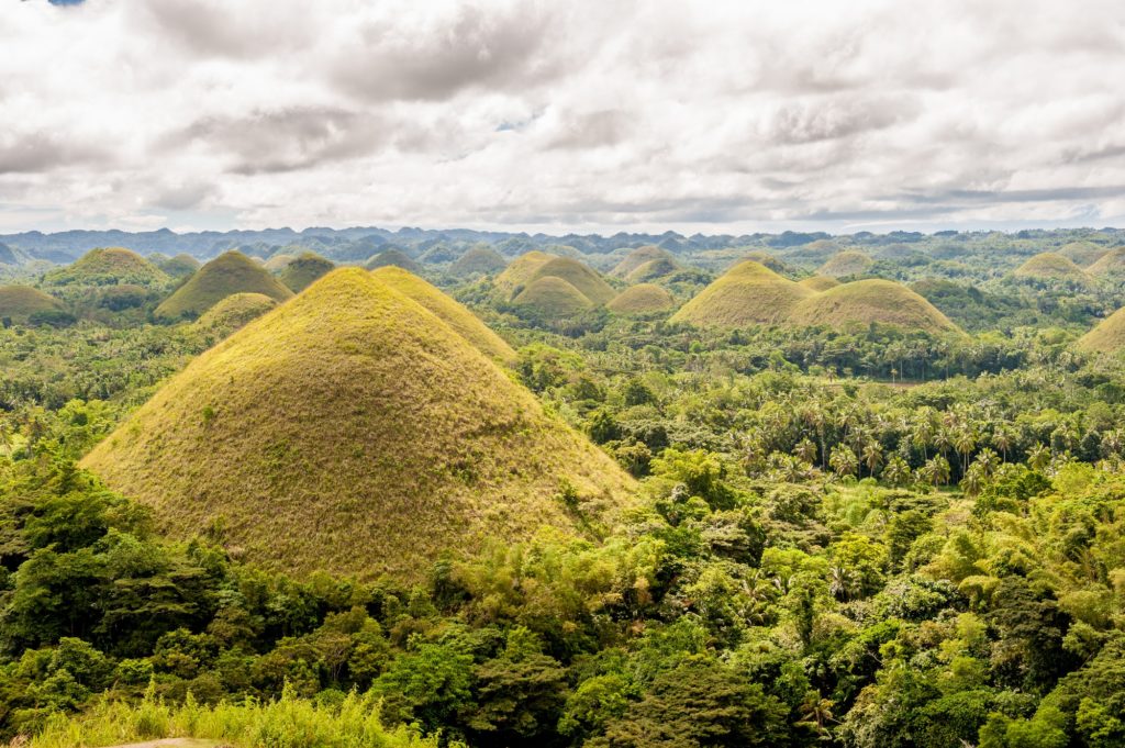 Chocolate hills landscape at Philippines