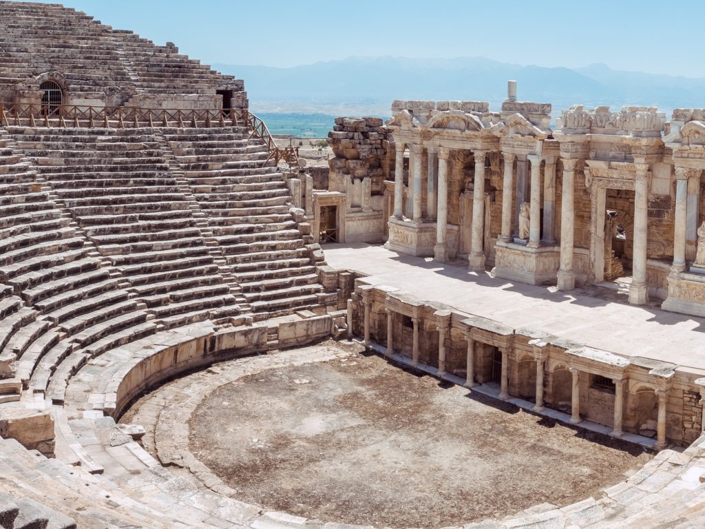 Hierapolis City Ruin in Turkey in Pamukkale