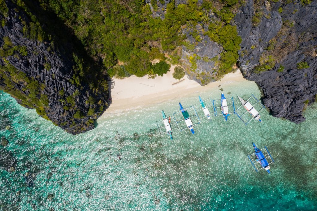Tropical beach in El Nido, Palawan - travel destinations in the Philippines