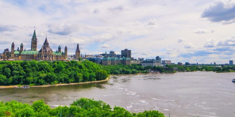 Ottawa Cityscape wide view summer time