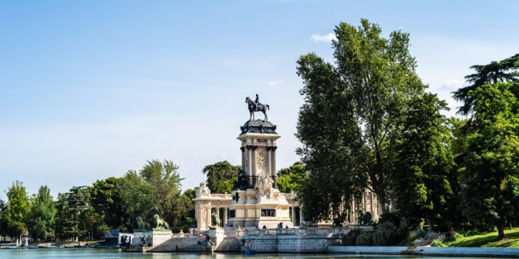 Monument to King Alfonso XII in Buen Retiro Park of Madrid