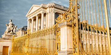 Golden gates in Versailles, France