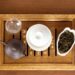 Authentic Chinese tea ceremony with tea set on table
