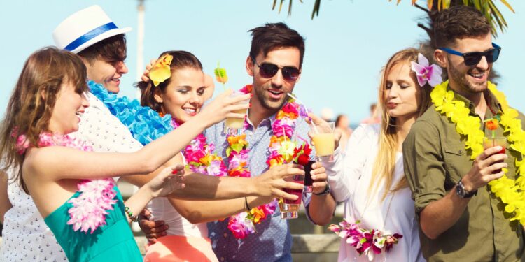 Friends Partying on one of the Mediterranean Party Islands (Source: Canva)