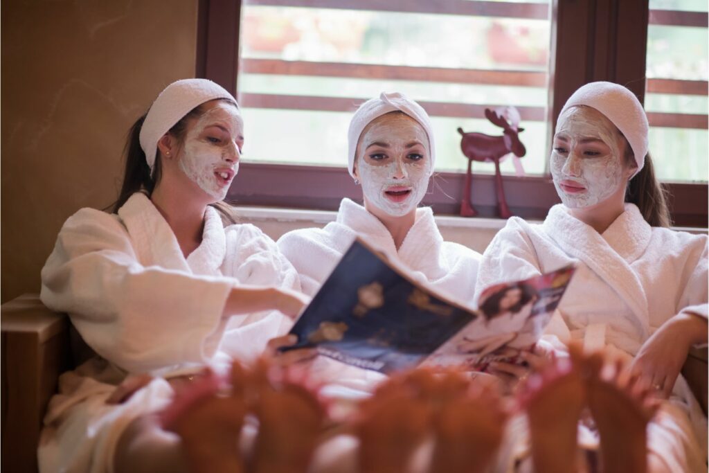 Women Having Facial in a Luxury Spa Getaways for Groups (Source: Canva)