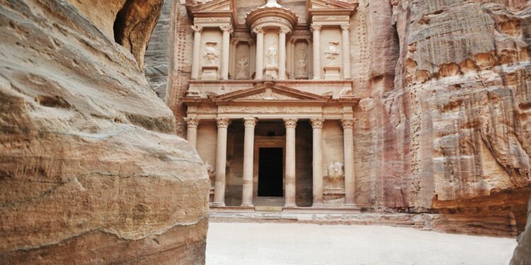 Historical and Architectural Sights in the Middle East: Petra, Jordan (Source: Canva)