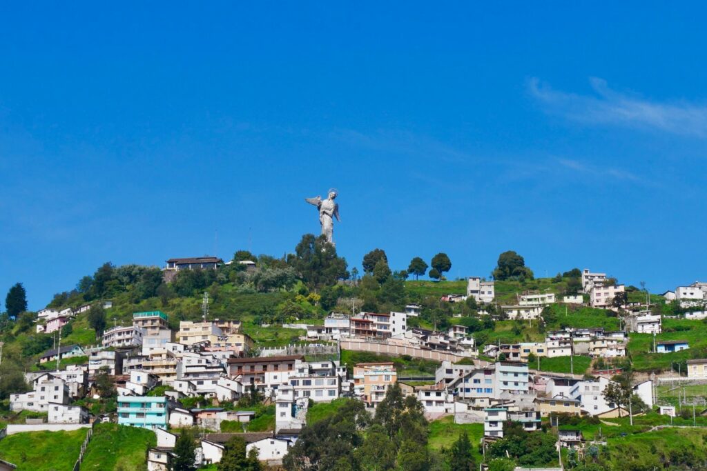 View Of the Houses And The Virgen de El Panecillo In Quito Old Town, Ecuador (Source: Canva)