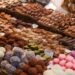 Different kinds of confectioneries at a chocolate tour in France
