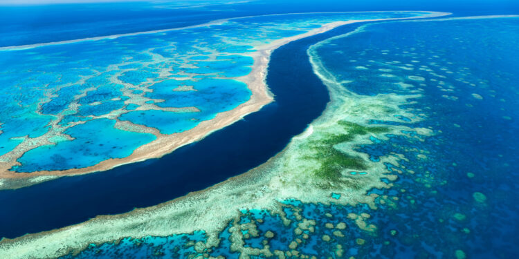 the great barrier reef aerial view