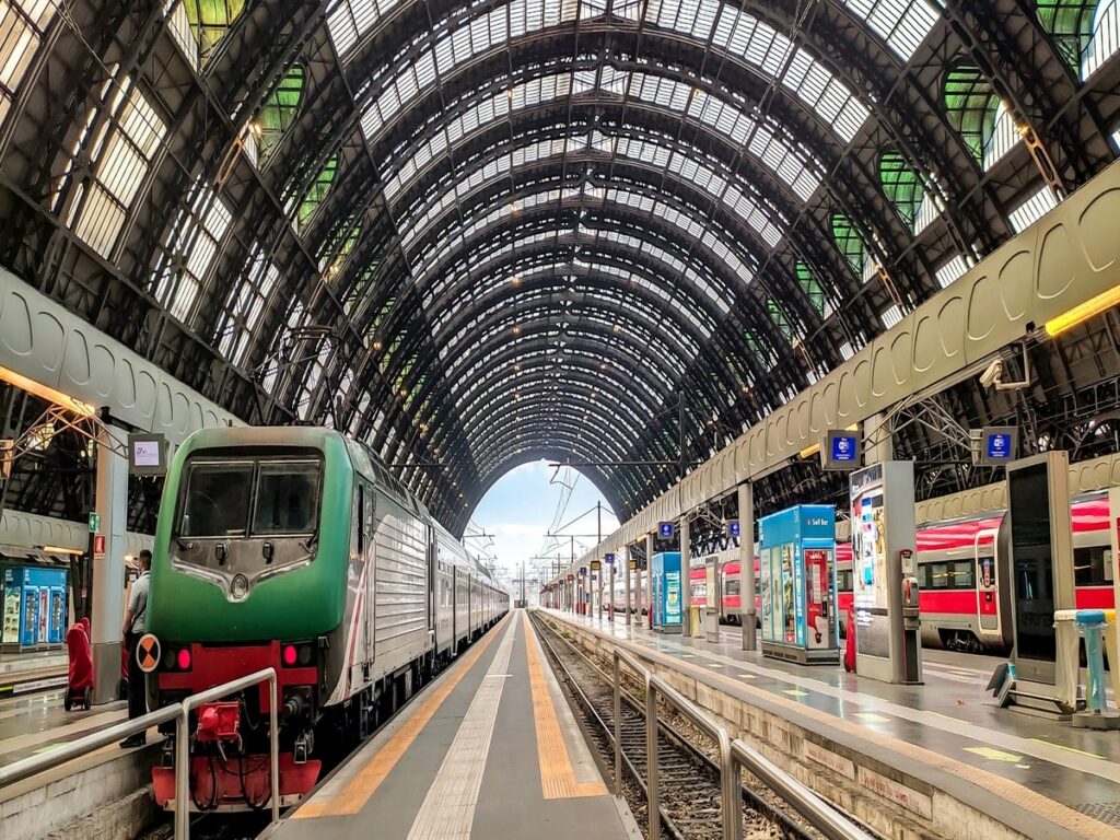 Inside Milano Centrale Railway Station In Milan City - Train in Italy