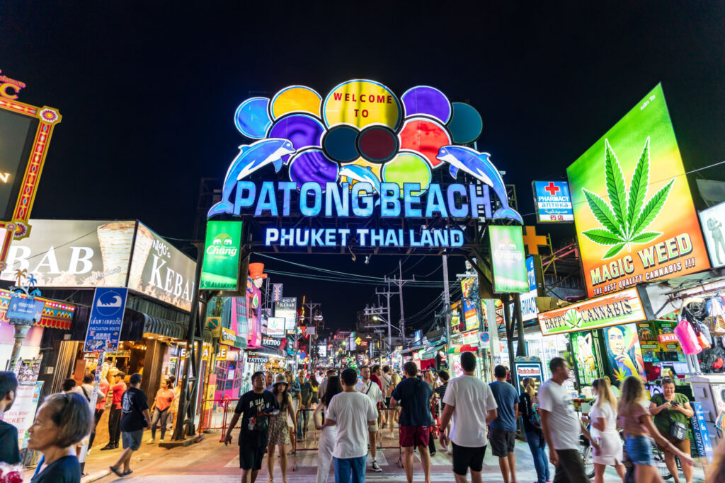 exploring vibrant nightlife and bustling tourist streets of phuket
