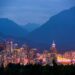 Vancouver city skyline at night, British Columbia, Canada - Vancouver travel guide