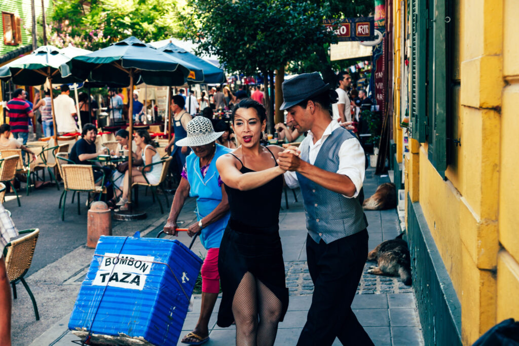 celebrating father's day with tango: dancers captivating the crowd in buenos aires