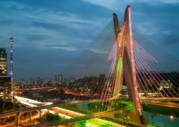 bridge in the city of Sao Paulo, Brazil