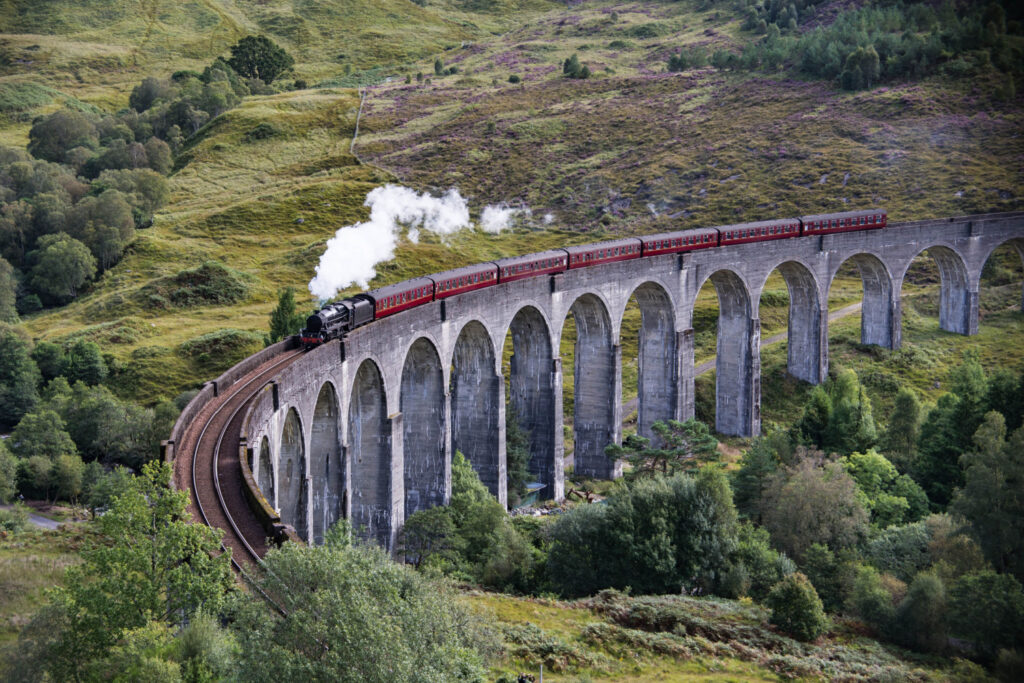 glenfinnan viaduct is a must-visit attraction for things to do in scotland
