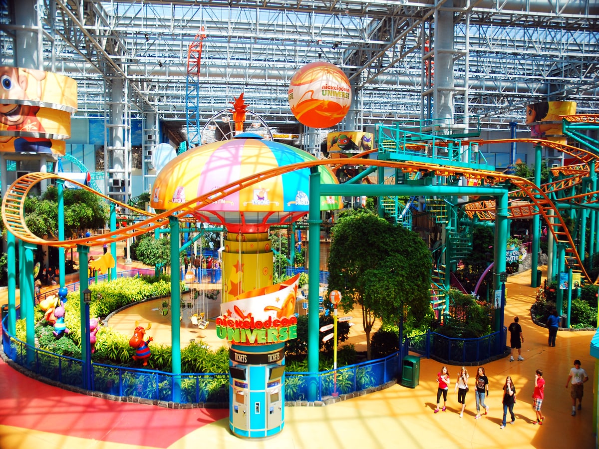 Nickelodeon Universe in the Mall of America in Minnesota