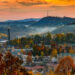couple things to do in gatlinburg watching cityscape at sunset with majestic mountain backdrop