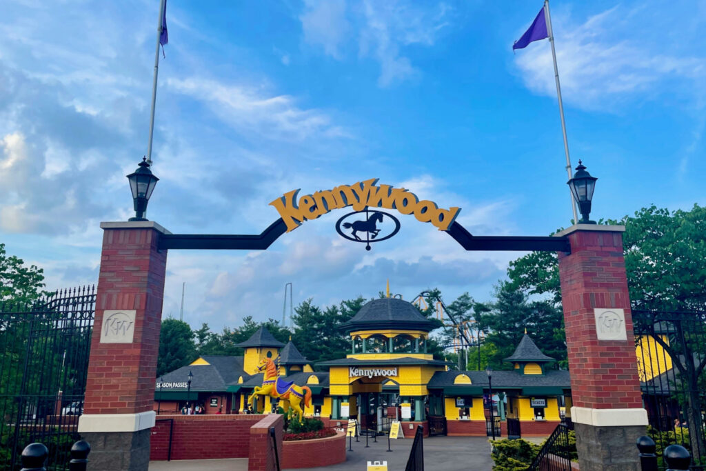 Main gate to historic Kennywood Park in the Pittsburgh suburbs