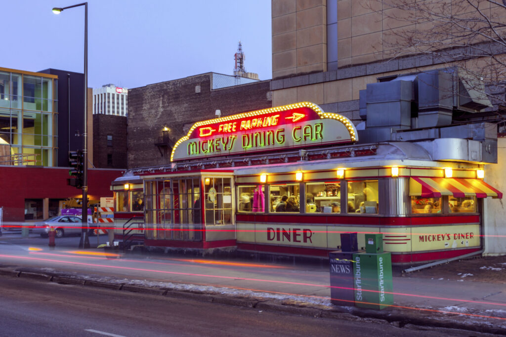 Mickey's Boxcar Diner one of the things to do at night in Saint Paul, Minnesota