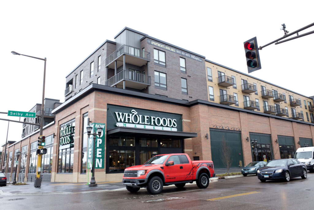 Whole Foods Market grocery store on Snelling and Selby Avenue in St Paul, Minnesota