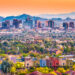 Phoenix, Arizona, USA downtown cityscape at dusk.