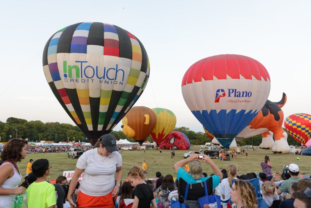 Plano Balloon Festival, Texas, USA. Approximately over 100,000 people participated in this festival on September 19, 2015.