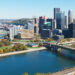 Panoramic view on Pittsburgh, PA skyline