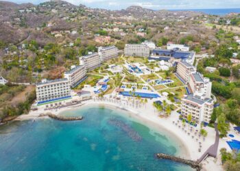 Aerial Shot of St. Lucia Hotels