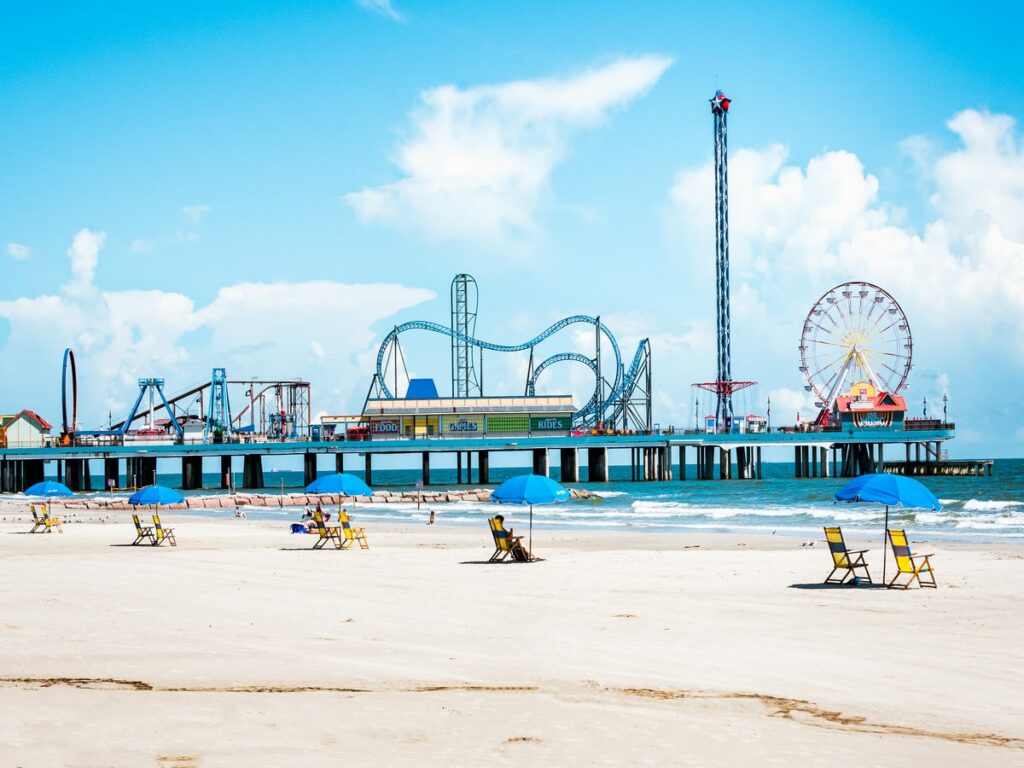 Pleasure Pier Amusement Park in Galveston