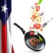 Puerto Rican Flag and Food
