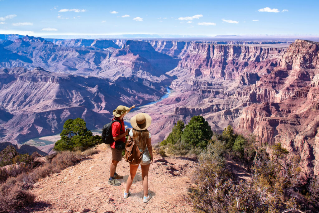 couple day trips from las vegas looking at grand canyon west rim landscape