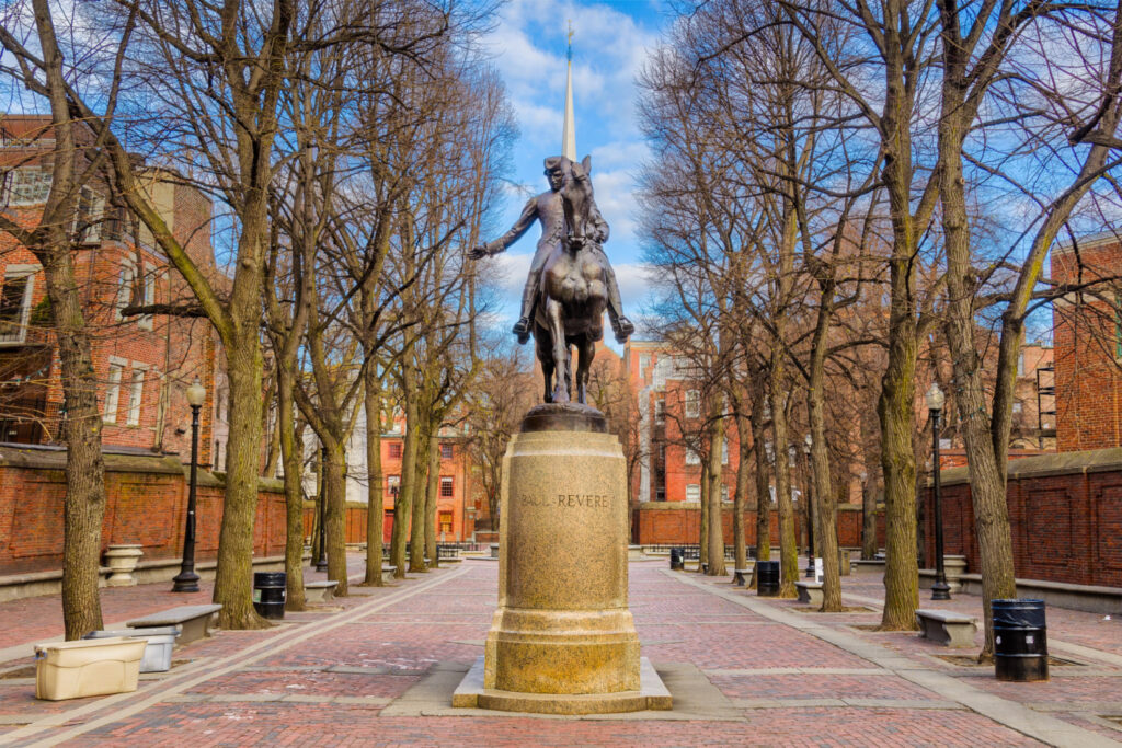 The Paul Revere Monument, Boston, Massachusetts