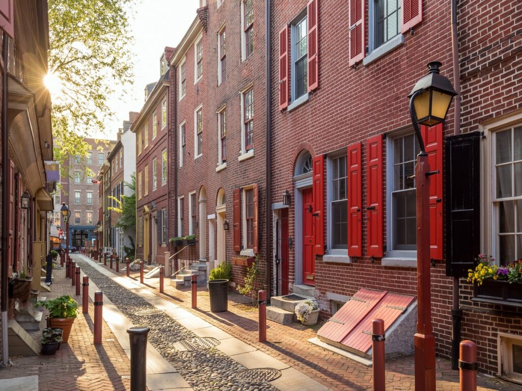 The historic Old City in Philadelphia, Pennsylvania, Elfreth's Alley