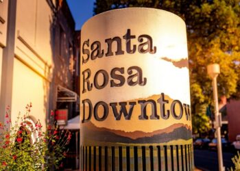 Santa Rosa, California Downtown signage