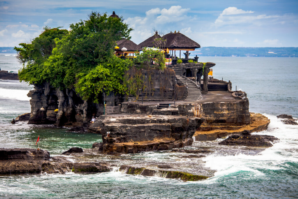 Tanah Lot Temple on Sea in Bali Island Indonesia.  Pigprox/Shutterstock