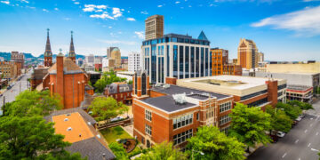 The cityscape of downtown Birmingham, Alabama, USA