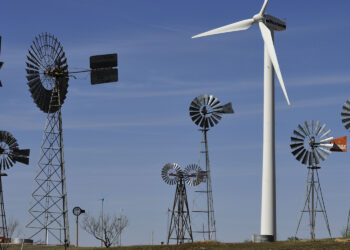Windmills at American Wind Power Center, Lubbock, Texas