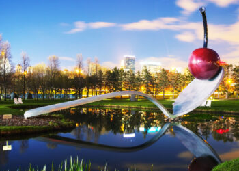 The Spoonbridge and Cherry at the Minneapolis Sculpture Garden